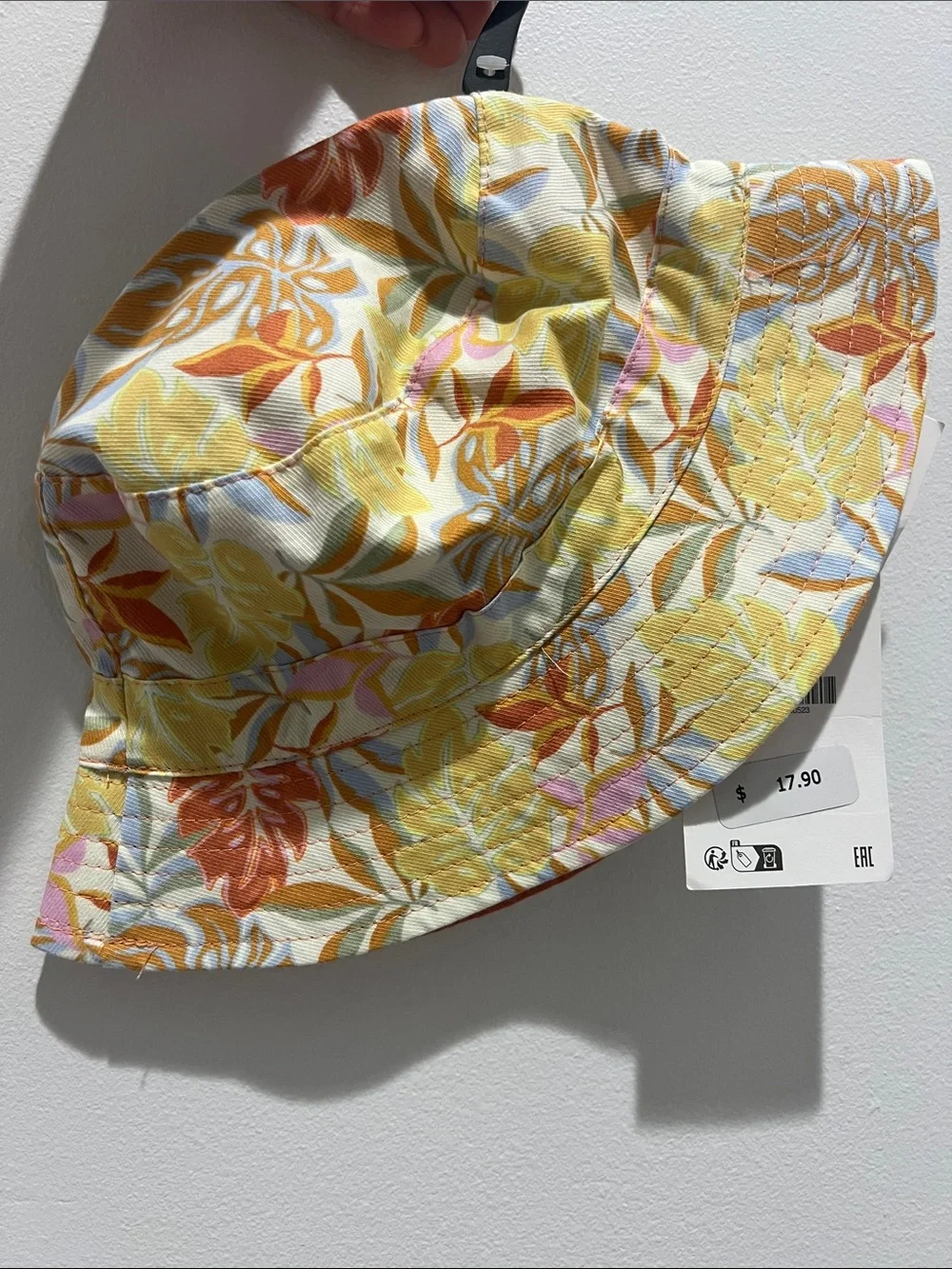 KIDS REVERSIBLE FLORAL BUCKET HAT - Yellow Multicolor